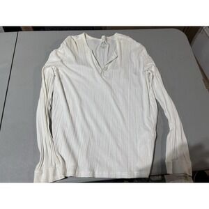 Armani Exchange White Striped Long Sleeve Size L